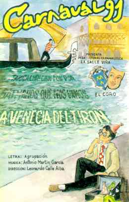Portada del libreto del coro "A Venecia del tirón", 1991